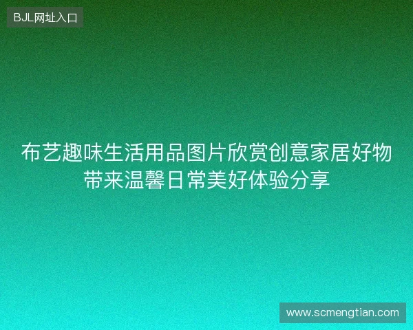 布艺趣味生活用品图片欣赏创意家居好物带来温馨日常美好体验分享